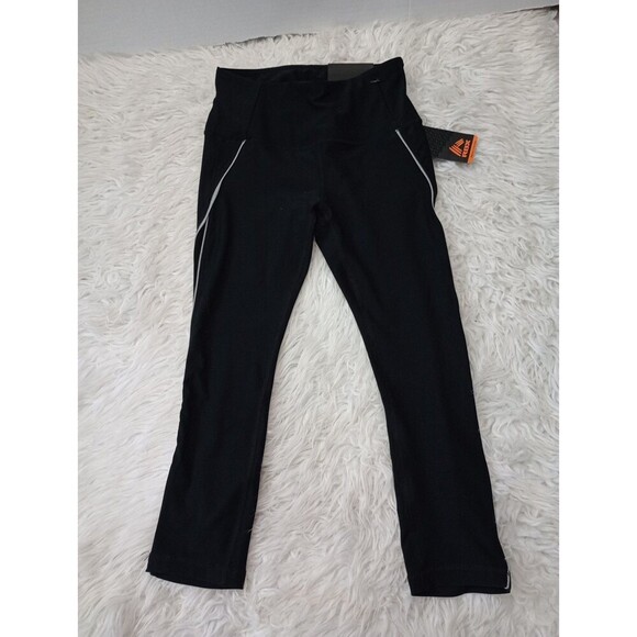 RBX Womens Black Leggings Capri Leg Sz Small Coin Pocket - Picture 1 of 10